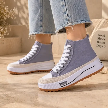 کتانی زنانه ساقدار مدل fashion