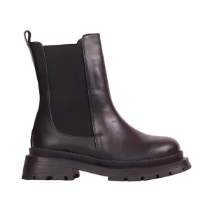 بوت زنانه چرم بغل کش