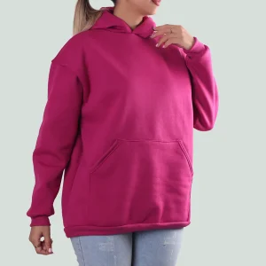 هودی زنانه ساده جیبدار