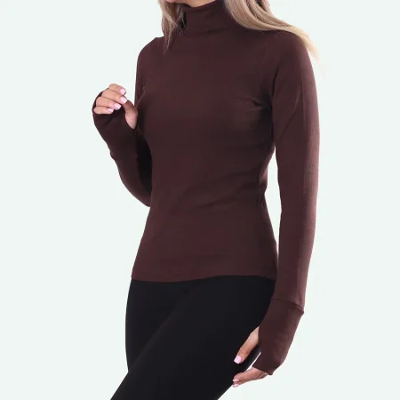 بلوز کبریتی آستین شصتی یقه اسکی