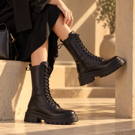 بوت بلند بندی مشکی